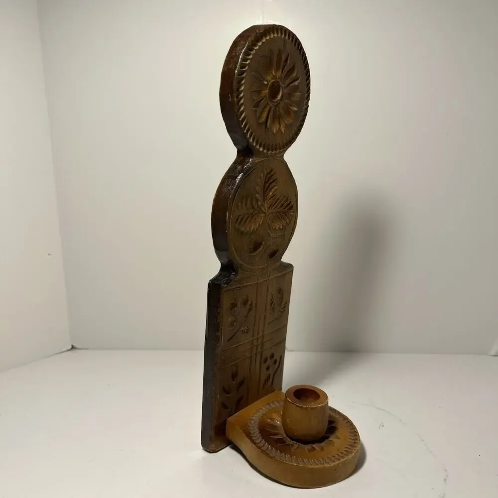 Vintage Wooden Wall Sconce Farmhouse Aesthetic Decor 12 X 4 Made In Canada